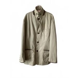 National Geographic Travel Collection Men's Jacket XL Sport Coat Trench Tan